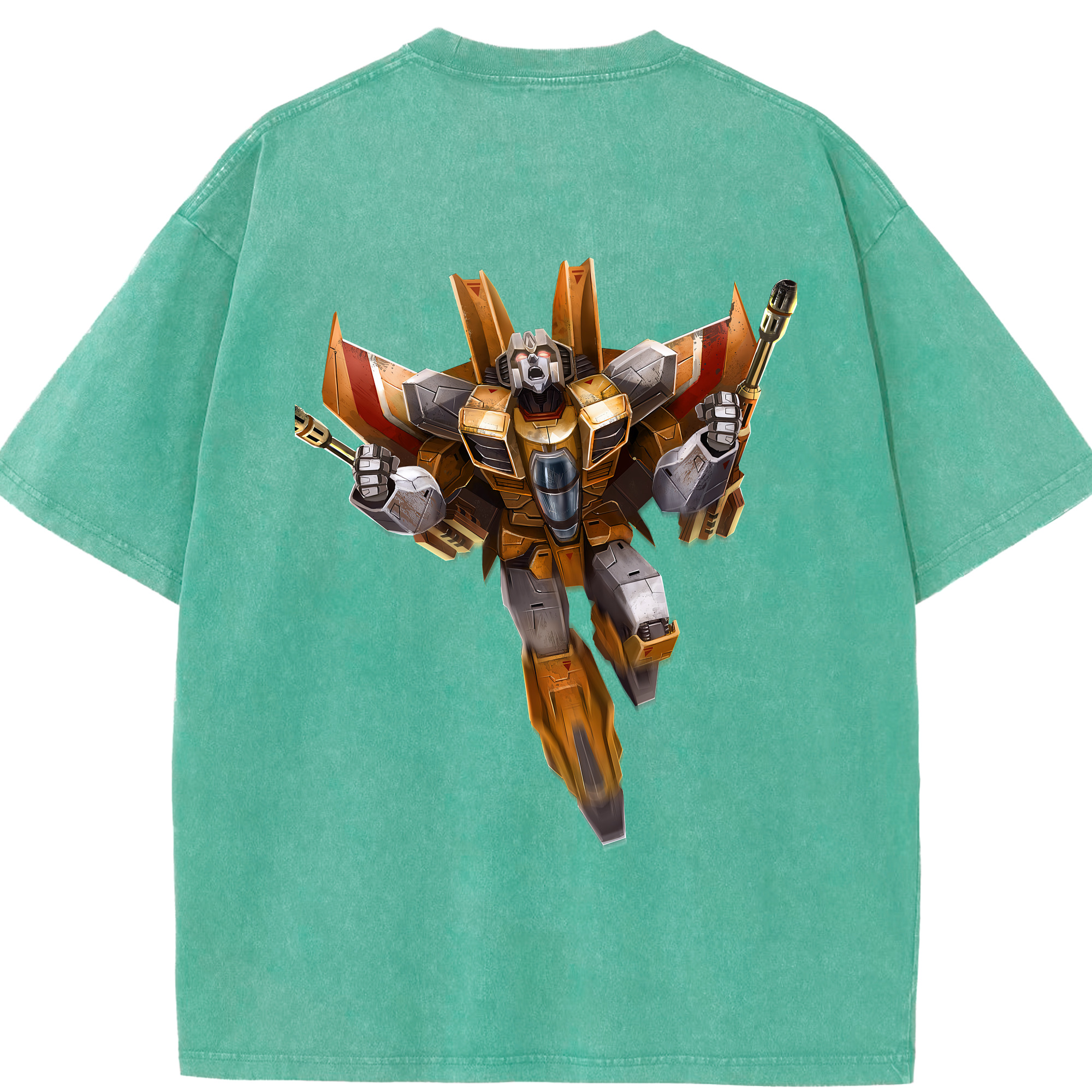 （画像用） Transformers トランスフォーマー 綿100% ヴィンテージ風 半袖Tシャツ（背面プリント）